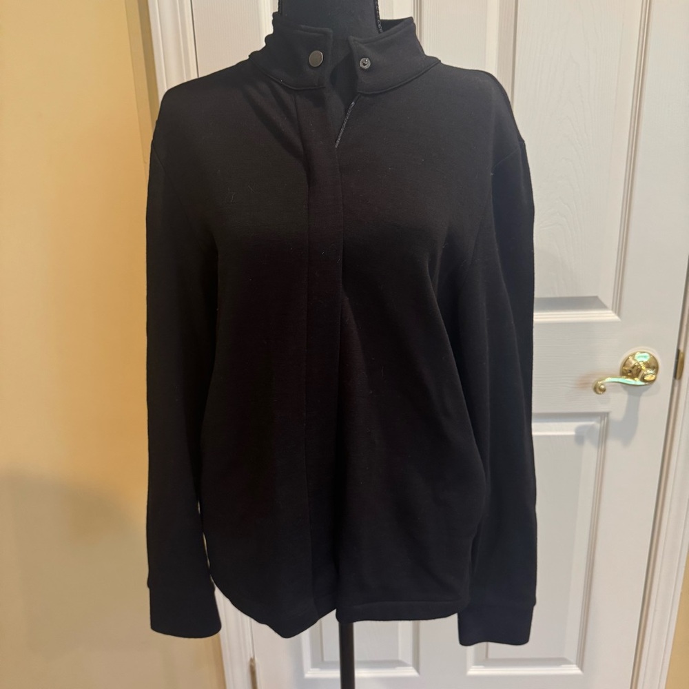 Kate Hill Casual Black Zip Jacket, M